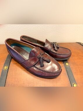 Sebago Men's Burgundy Leather Tassel Loafers
